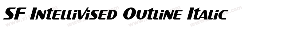 SF Intellivised Outline Italic字体转换